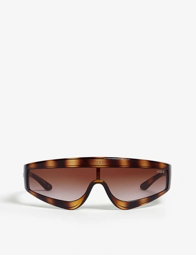 Vogue Zoom-in Visor-frame Sunglasses In Brown