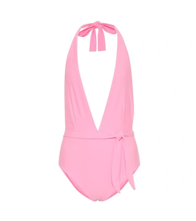 Alexandra Miro Eva Halterneck Swimsuit In Pink