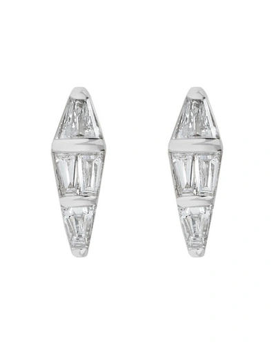 Nikos Koulis Spectrum 18k White Gold Diamond Post Earrings