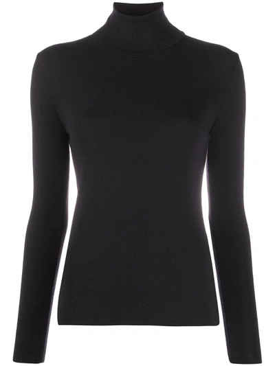 Prada Wool-blend Turtleneck Top In Black