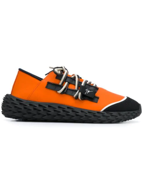 giuseppe zanotti orange sneakers