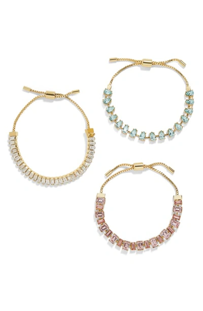 Baublebar Dominique Bracelets, Set Of 3 In Pink/ Blue Multi