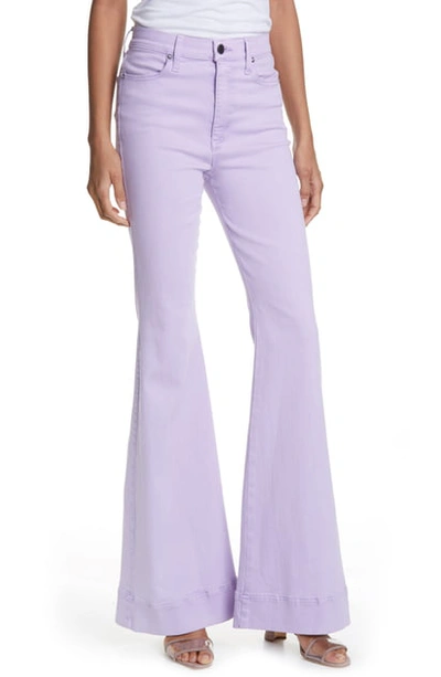 Alice And Olivia Beautiful High-rise Flared Jeans In Orchid