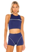 Adam Selman Racer Crop Top In Royal