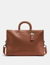 Coach Rogue Slim Brief In Dark Sienna/light Antique Nickel