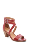 Lucky Brand Ressia Double Ankle Strap Sandal In Garnet Leather