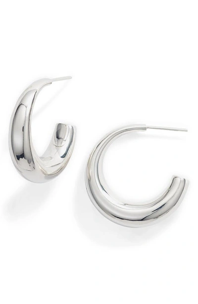 Argento Vivo Tapered Hoop Earrings In Silver