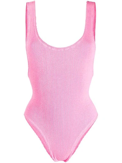 Reina Olga Ruby Scrunch Swimsuit In Pink