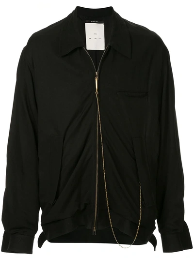 Song For The Mute Gold Chain Detail Jacket In Black