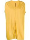 Rick Owens Lilies Long V-neck T-shirt - Yellow