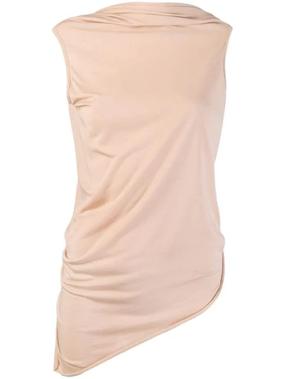 Rick Owens Draped Vest Top In 43 Blush