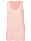 Red Valentino Loose Fit Tank Top In Neutrals