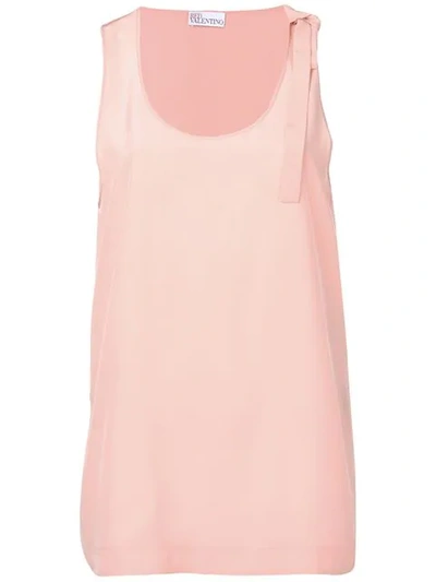 Red Valentino Loose Fit Tank Top In Neutrals