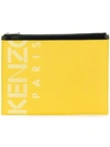 Kenzo Yellow A4 Logo Pouch