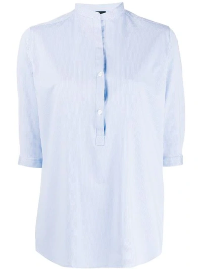 Rrd Henley-hemd Mit Streifen - Blau In Blue