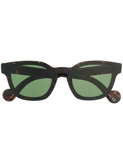 Moncler Square Sunglasses In Brown