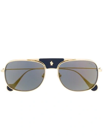 Moncler Mountaineering Sunglasses In 30d Gold/blue
