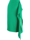 Rochas Draped Detail Skirt - Green