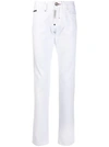 Philipp Plein Classic Straight-leg Jeans In White