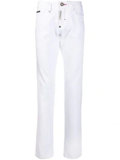 Philipp Plein Classic Straight-leg Jeans In White