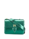 Rochas Cracked Effect Crossbody Bag - Green