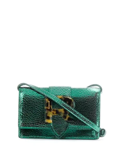 Rochas Cracked Effect Crossbody Bag - Green