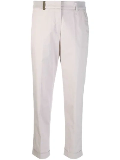Peserico Slim Tailored Trousers - Grey