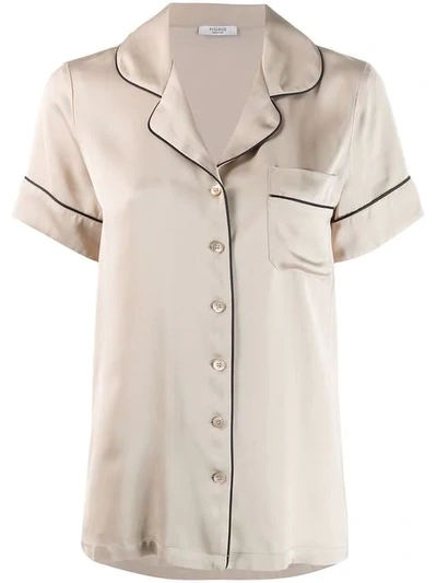 Peserico Button Pyjama Shirt In Neutrals
