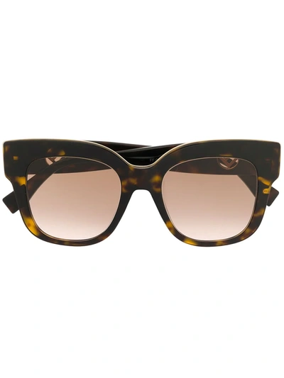 Fendi Tortoiseshell Sunglasses In Brown