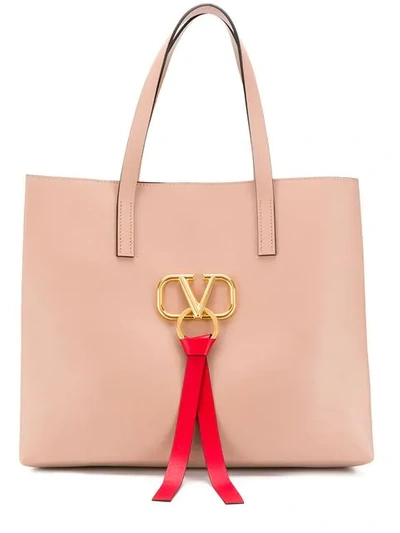 Valentino Garavani Caravani Vring Tote Bag In Pink