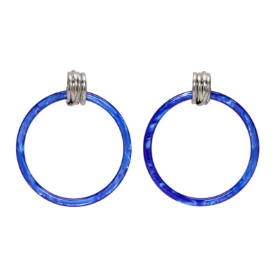 Balenciaga Bi-colour Large Hoop Earrings In 7075