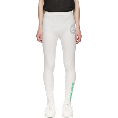 Adidas Originals By Alexander Wang Grey Graphic 80s Leggings In Ltgrey