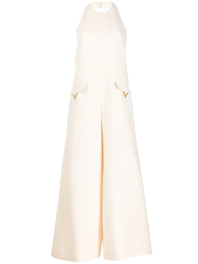 Valentino Halterneck Jumpsuit - Neutrals