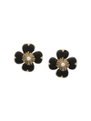 Goossens Flower Earrings In Black