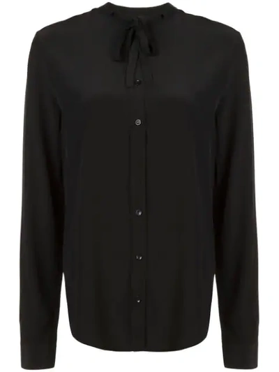 Anine Bing Tie Neck Blouse - Black