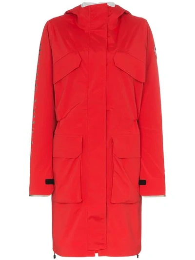 Canada Goose Seaboard Reflective Panel Hooded Coat In Red