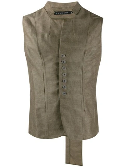 Alchemy Structured Waistcoat In Green