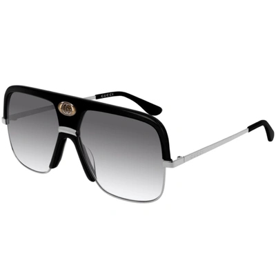 Gucci Gg0478s Men's Navigator Sunglasses In Black