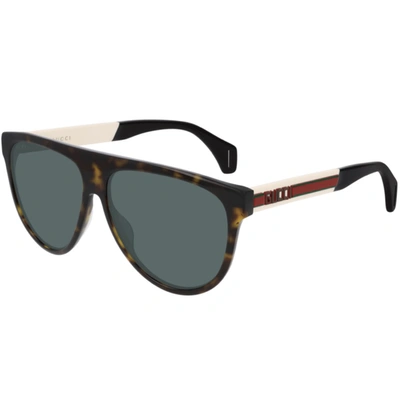Gucci Gg0462s  Men's Round  Sunglasses In Brown
