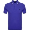 Fred Perry Twin Tipped Polo T Shirt Blue