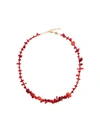 Anni Lu Stone Beaded Necklace In Red