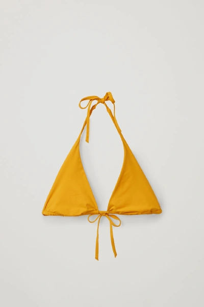 Cos Triangle Bikini Top In Yellow