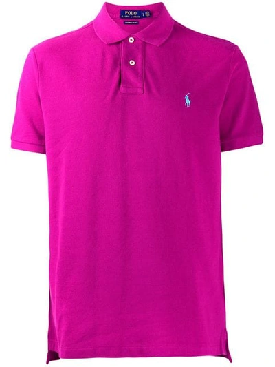 Polo Ralph Lauren Embroidered Logo Polo Shirt - Purple