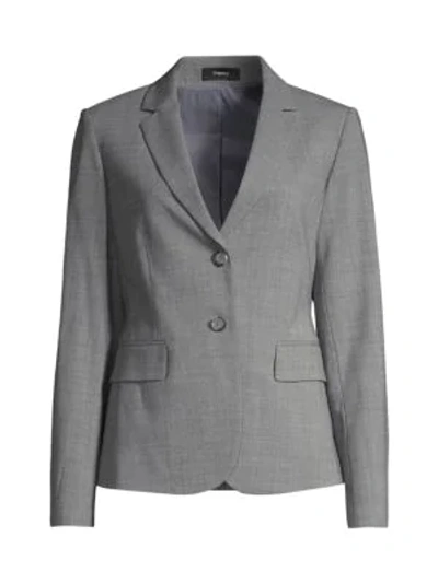 Theory Women's Carissa Wool Blazer In Grey