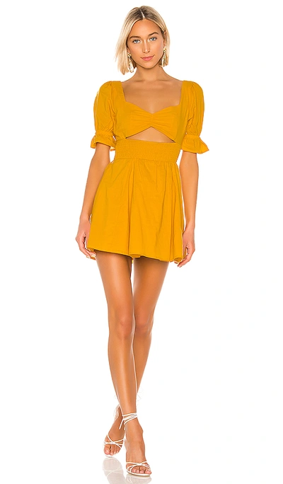 Lovers & Friends Miji Mini Dress In Sunflower Yellow