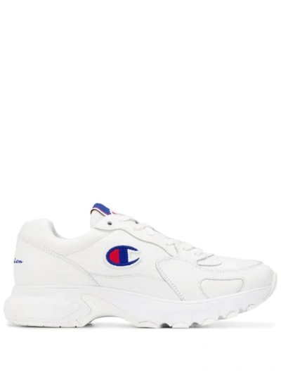 Champion Contrast Logo Sneakers In White