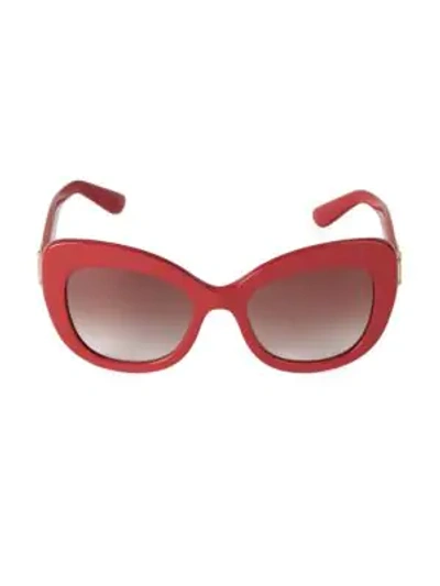 Dolce & Gabbana 53mm Butterfly Sunglasses In Fuchsia