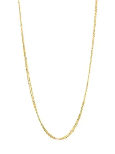 Jennifer Zeuner Jewelry Astek 18k Goldplated Double-strand Necklace In Goldtone