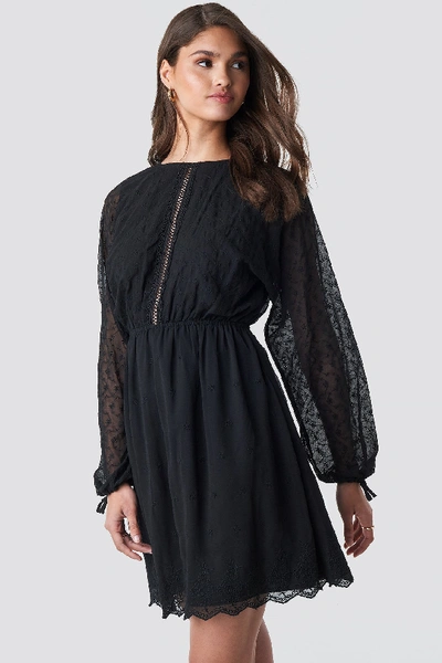 Na-kd Lace-up Back Mini Dress - Black