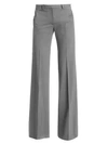 Theory Demitria Wool Flare Pants In Grey